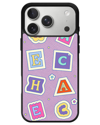 iPhone Leather Grip - Adorable Monogram 3.0