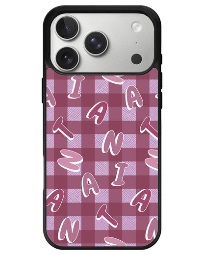 iPhone Leather Grip - Checkered Monogram 2.0
