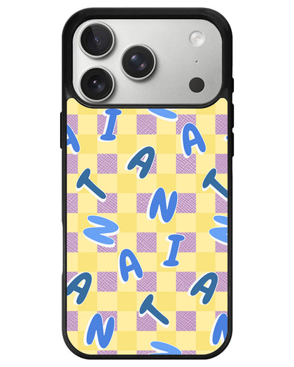 iPhone Leather Grip - Checkered Monogram 3.0