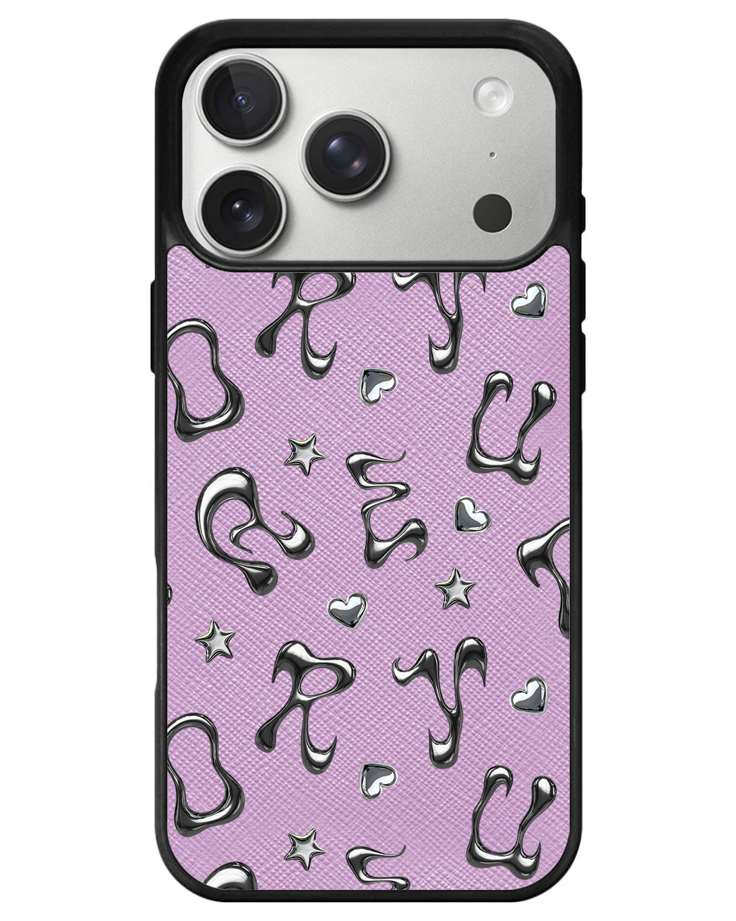 iPhone Leather Grip - Chrome Monogram 2.0