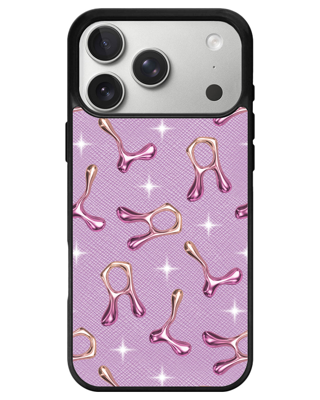 iPhone Leather Grip - Chrome Monogram 3.0