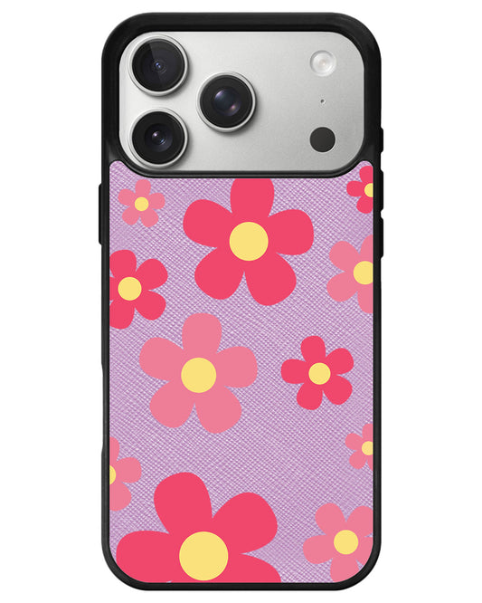 iPhone Leather Grip - Daisy Blush