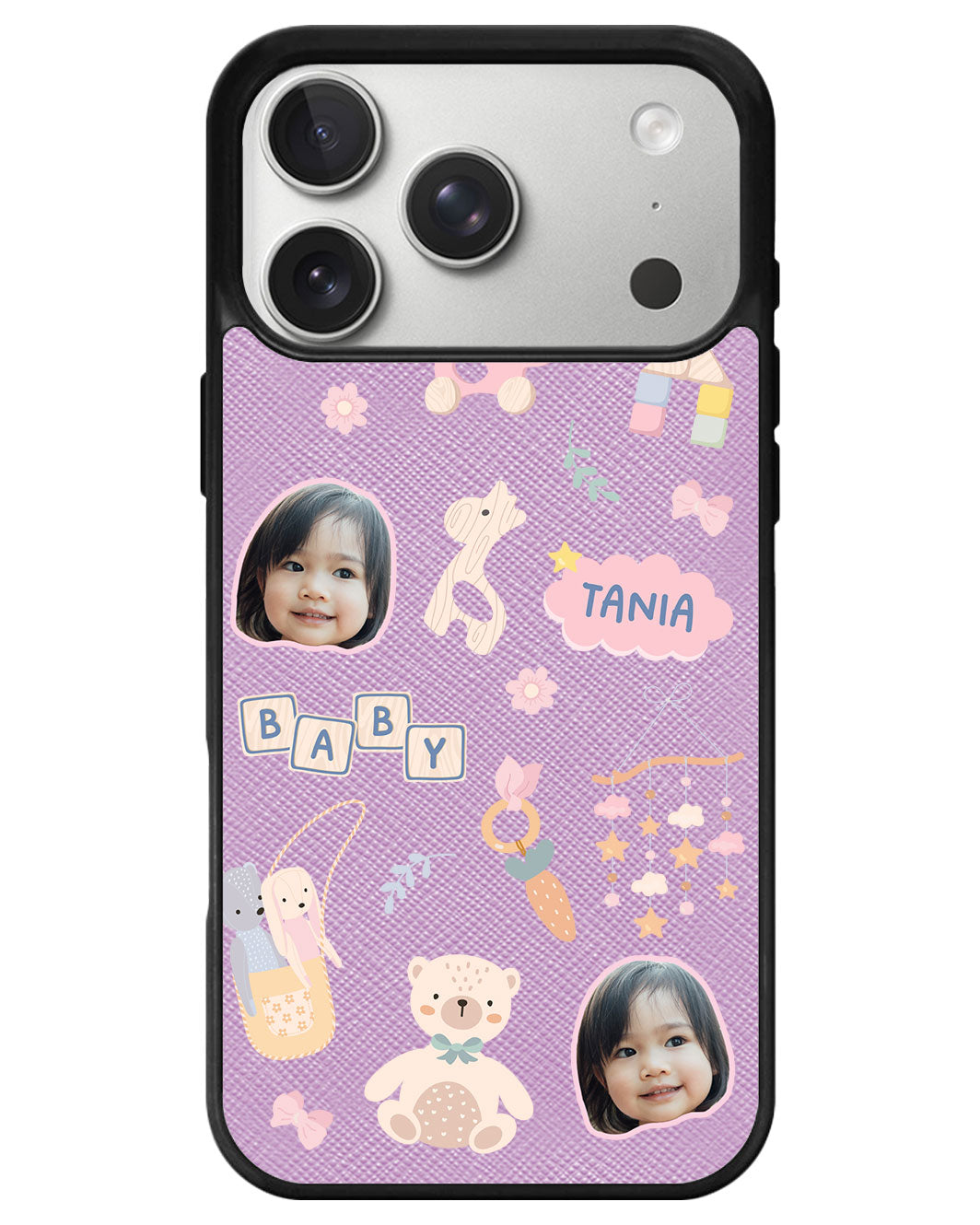 iPhone Leather Grip - Face Grid Girl Toys