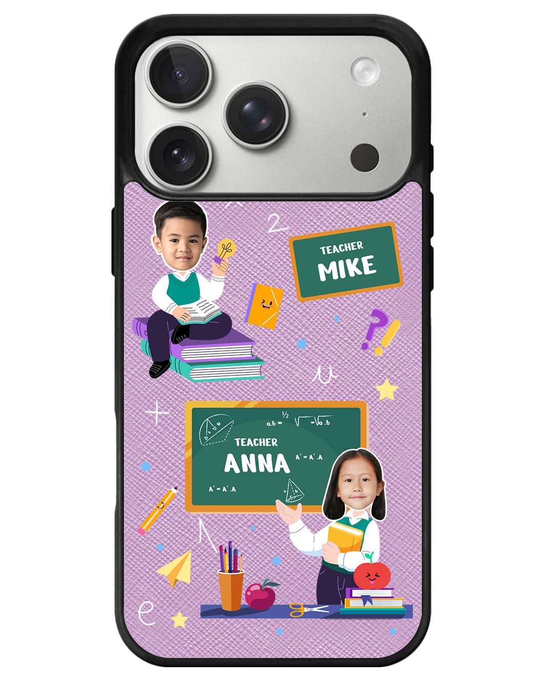 iPhone Leather Grip - Face Grid Dream Teacher