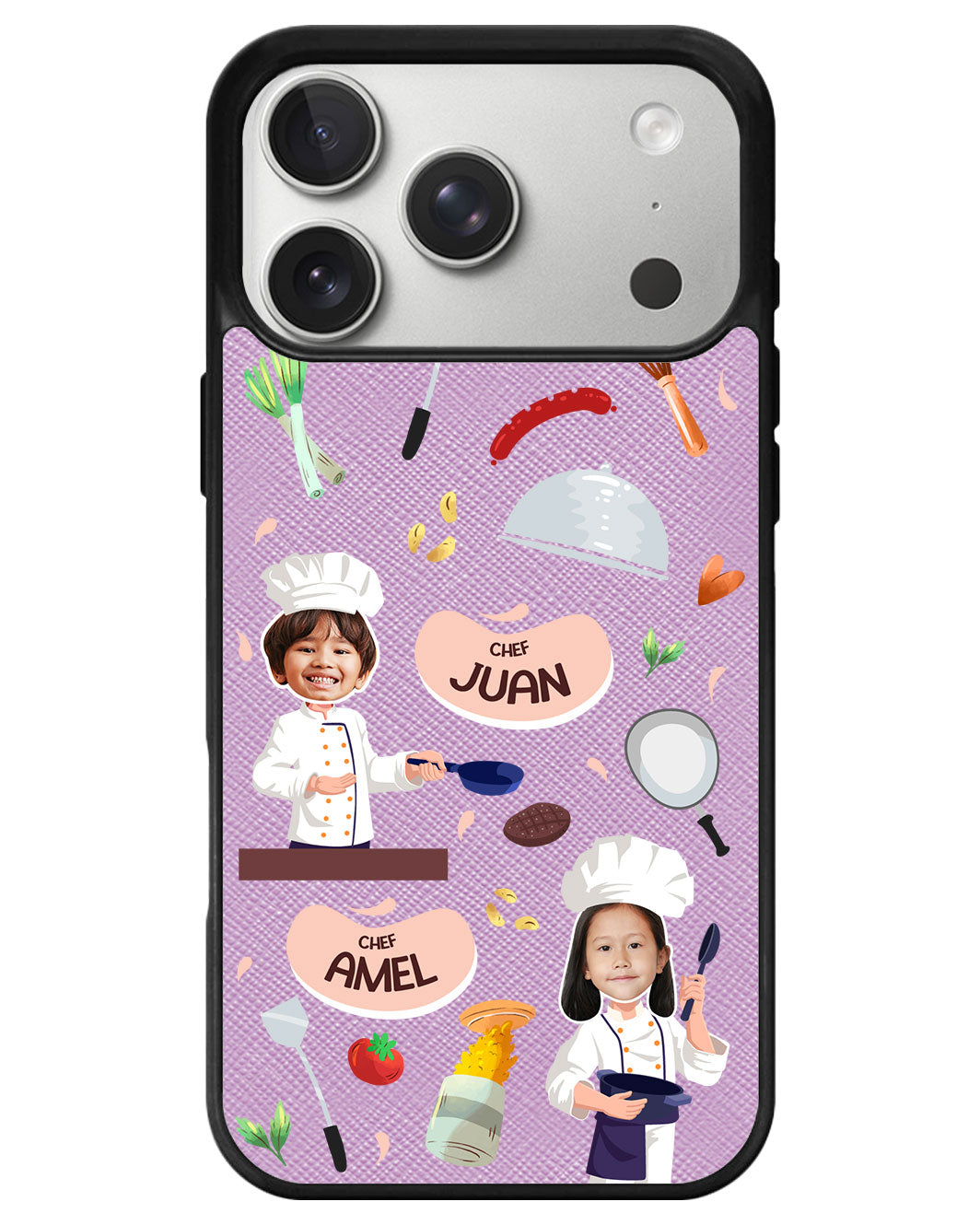 iPhone Leather Grip - Face Grid Dream Chef