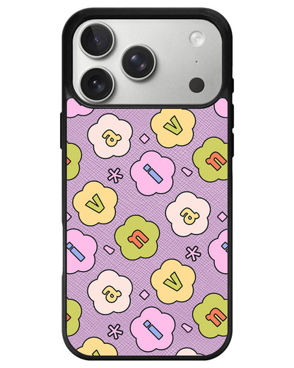 iPhone Leather Grip - Flower Petals Monogram 1.0