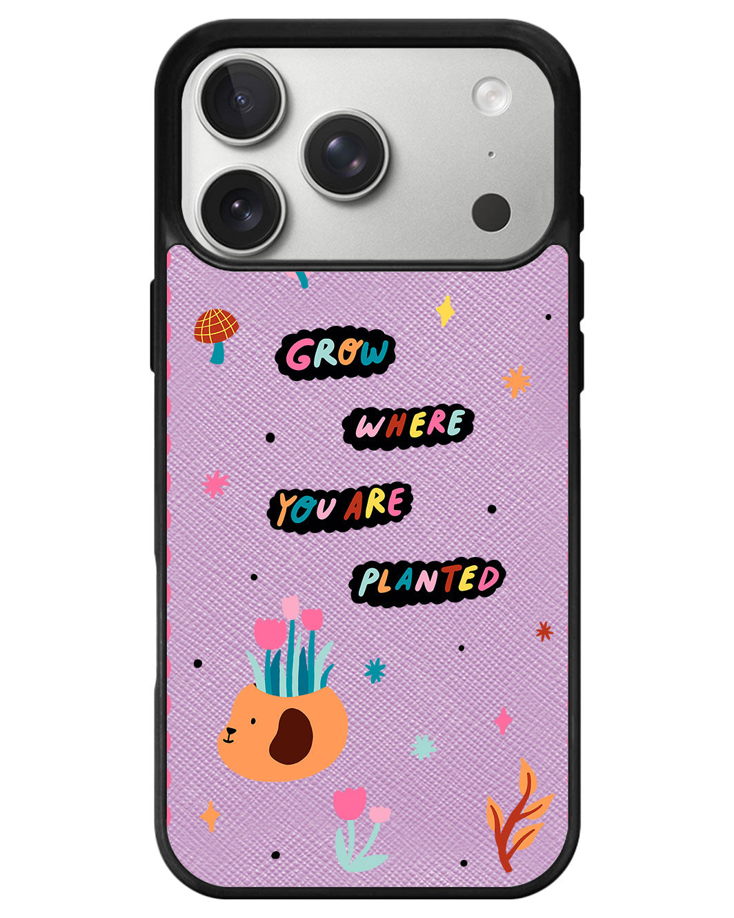 iPhone Leather Grip - Grow Where You Are Planted