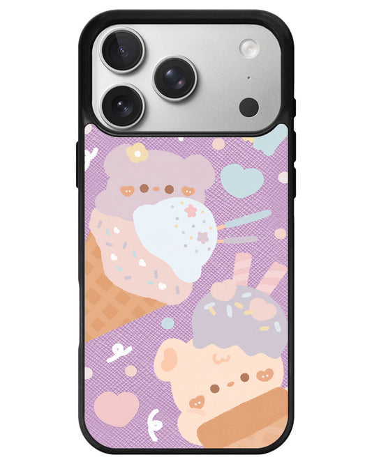 iPhone Leather Grip - Ice Cream for Teddy