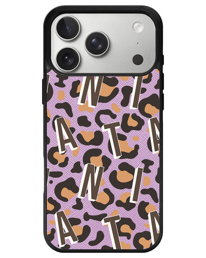 iPhone Leather Grip - Leopard Monogram 2.0