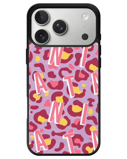 iPhone Leather Grip - Leopard Monogram 3.0