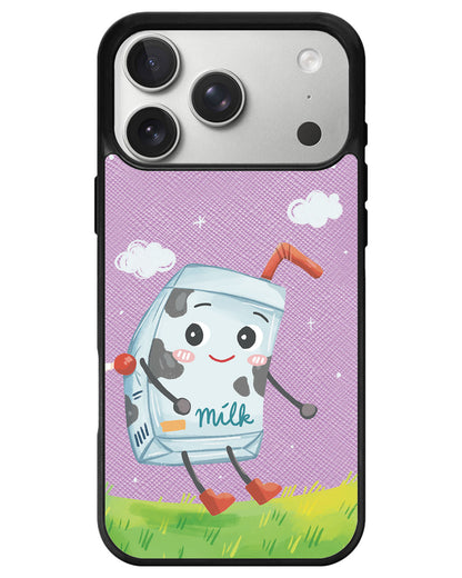 iPhone Leather Grip - Milk To Cookies (Couple Case)