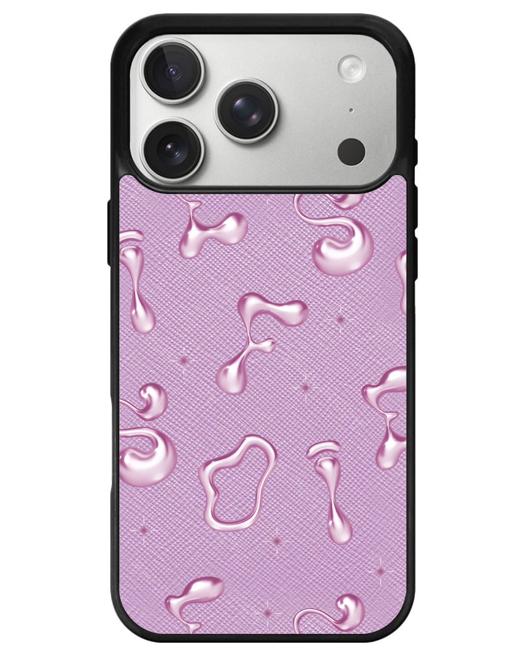 iPhone Leather Grip - Pink Chrome Monogram