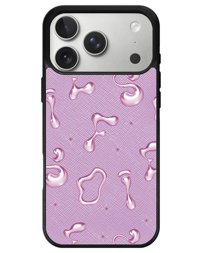 iPhone Leather Grip - Pink Chrome Monogram