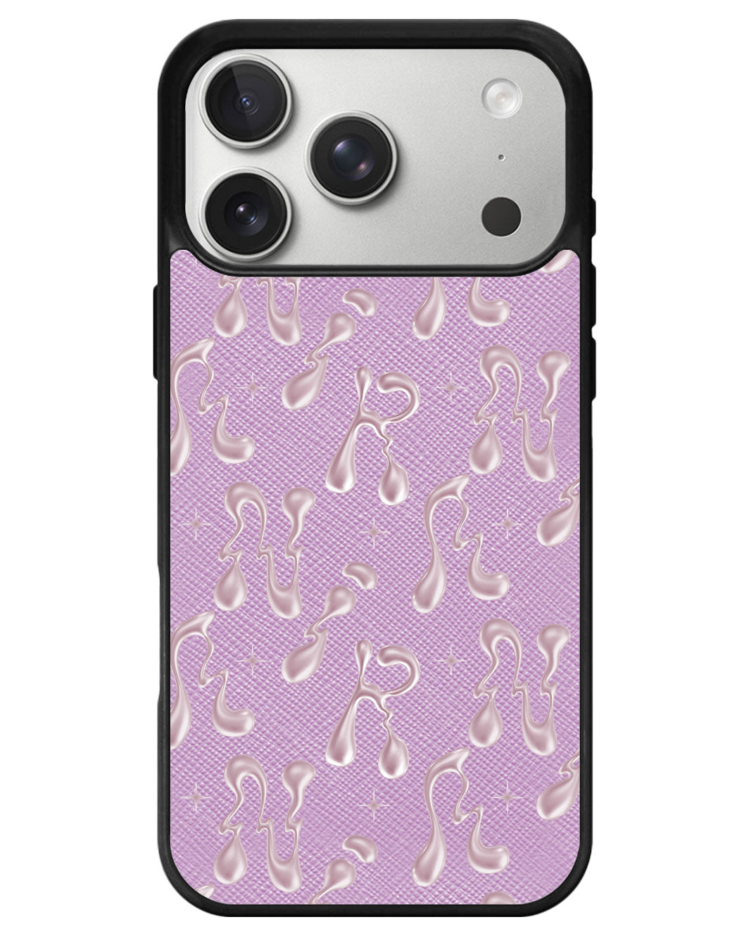 iPhone Leather Grip - Pink Chrome Monogram 2.0