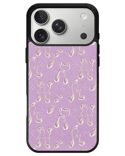 iPhone Leather Grip - Pink Chrome Monogram 2.0