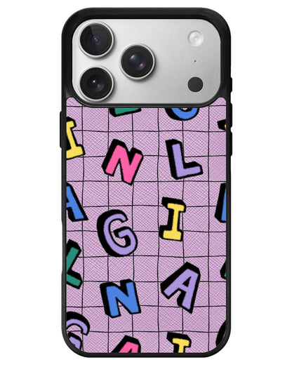 iPhone Leather Grip - Playful Monogram 2.0