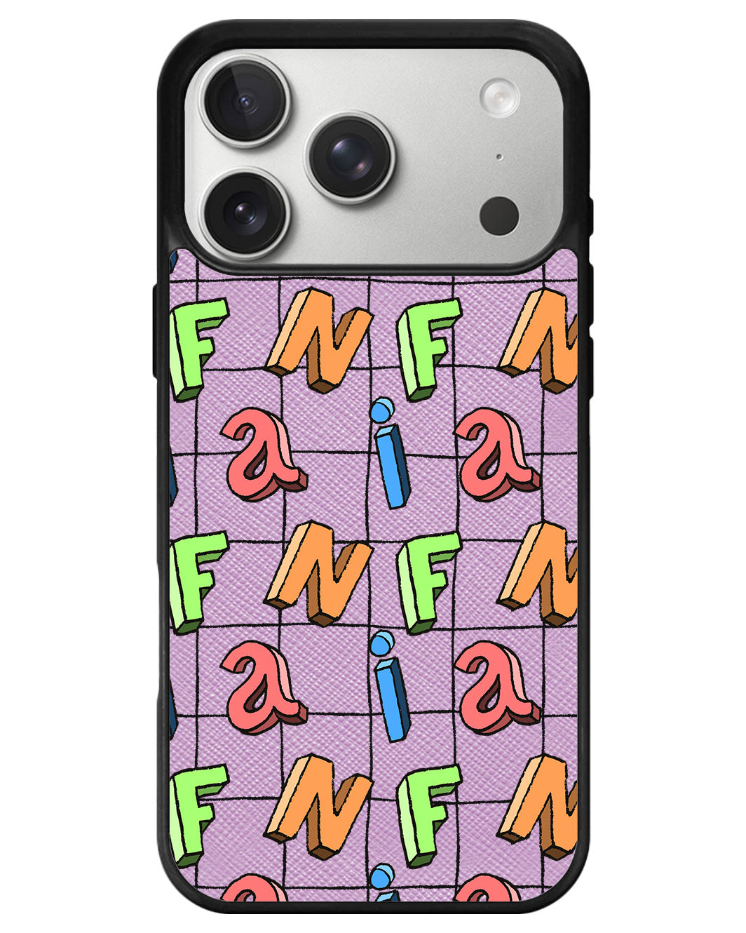 iPhone Leather Grip - Playful Monogram