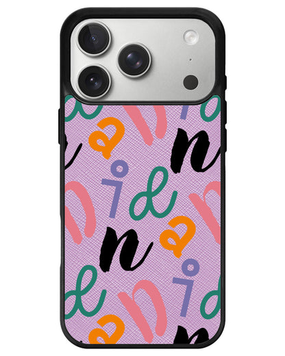 iPhone Leather Grip - Playful Monogram 3.0
