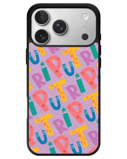 iPhone Leather Grip - Playful Monogram 4.0