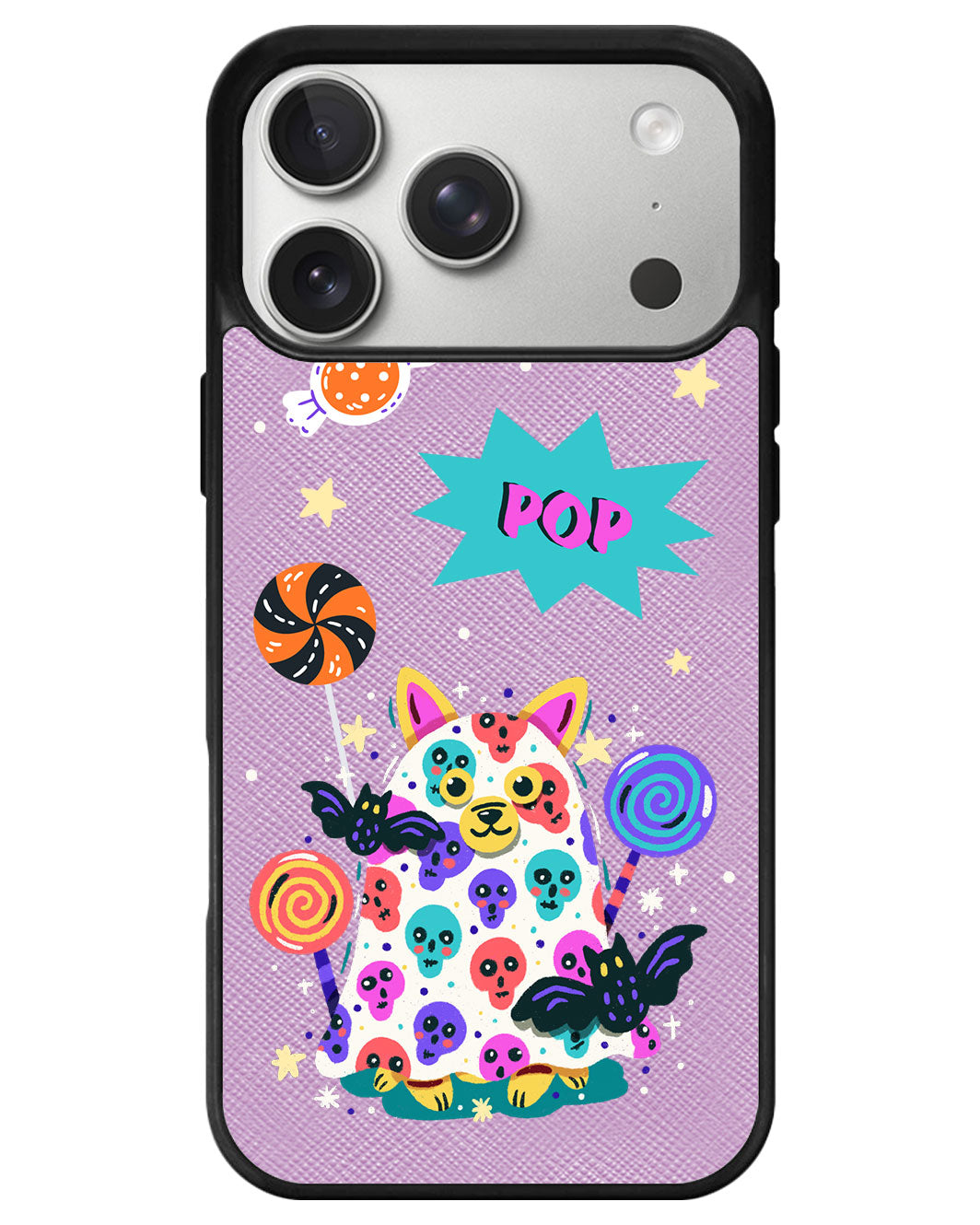 iPhone Leather Grip - Puppy Monster