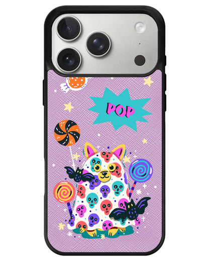 iPhone Leather Grip - Puppy Monster