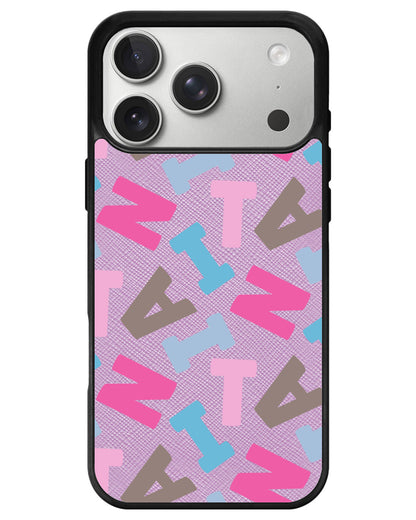 iPhone Leather Grip - Scattered Monogram 2.0