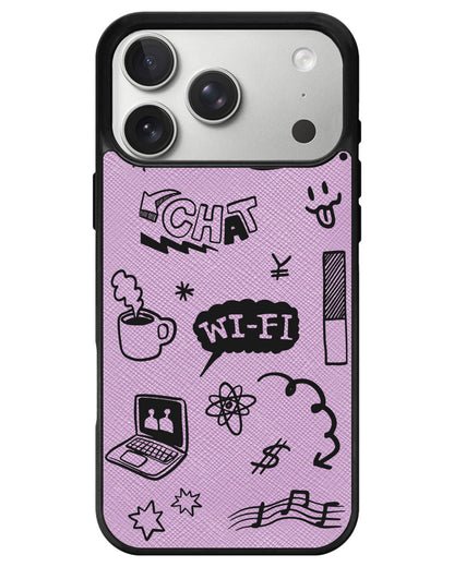 iPhone Leather Grip - Social Black