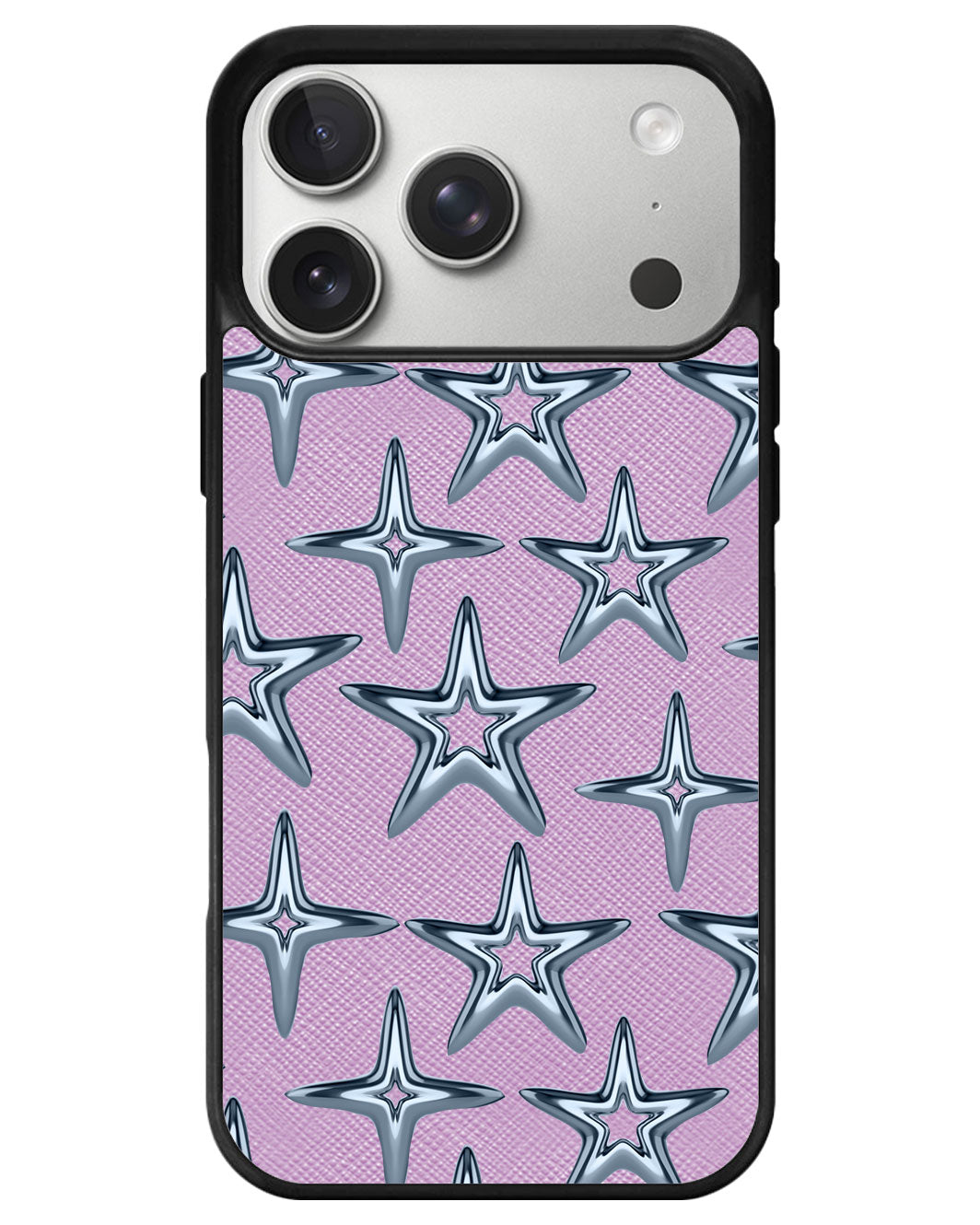iPhone Leather Grip - Chrome Star