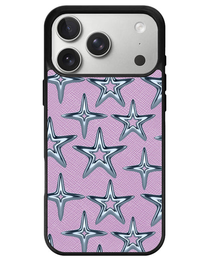 iPhone Leather Grip - Chrome Star