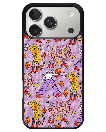 iPhone Leather Grip - Meow