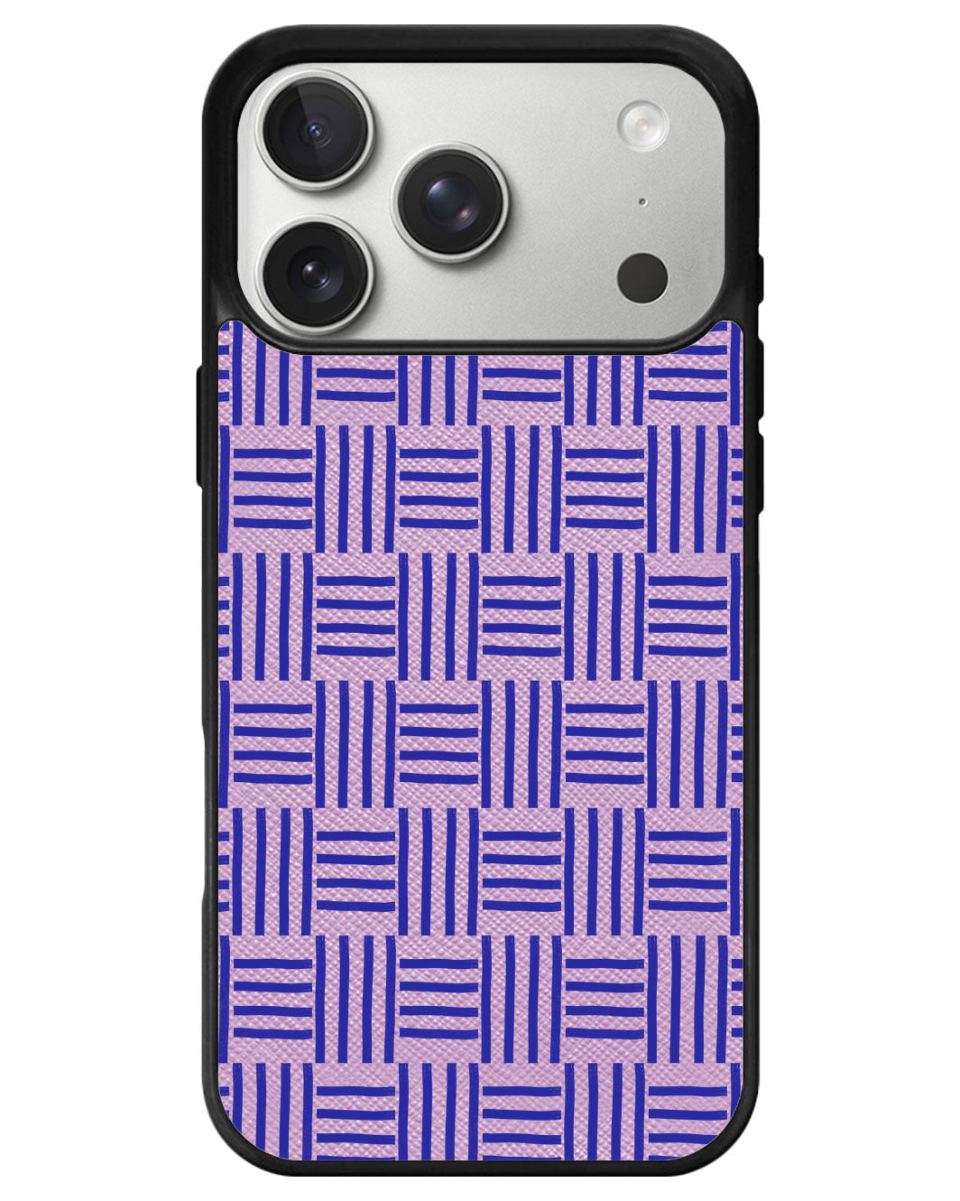iPhone Leather Grip - Naval Checkered