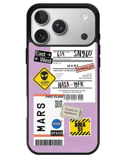 iPhone Leather Grip - Ticket To Mars