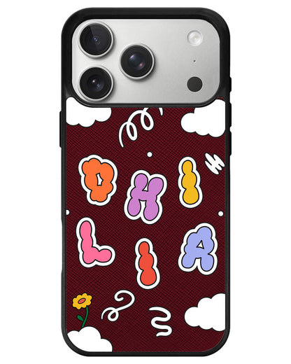 iPhone Leather Grip - Adorable Monogram 6.0
