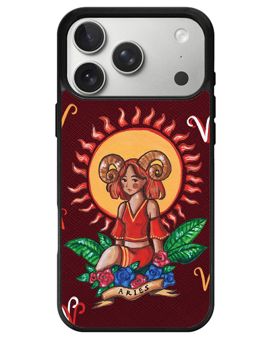 iPhone Leather Grip - Aries