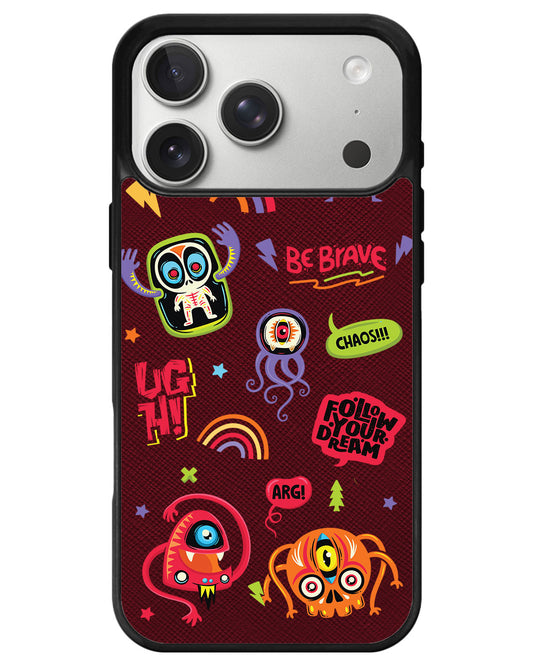 iPhone Leather Grip - Baby Monster