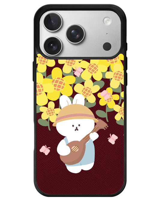 iPhone Leather Grip - Bunny Ukulele