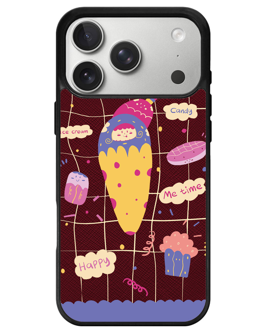 iPhone Leather Grip - Candy Doodle