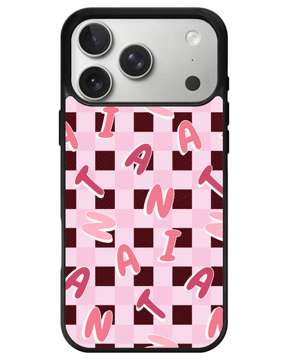iPhone Leather Grip - Checkered Monogram 1.0
