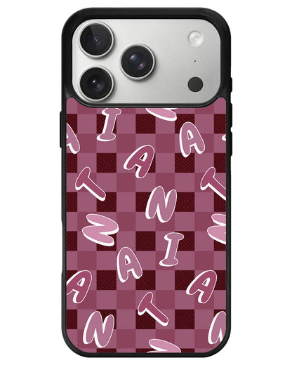 iPhone Leather Grip - Checkered Monogram 2.0