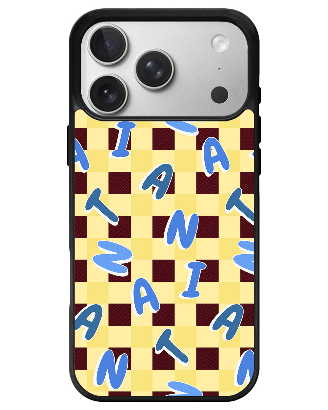 iPhone Leather Grip - Checkered Monogram 3.0