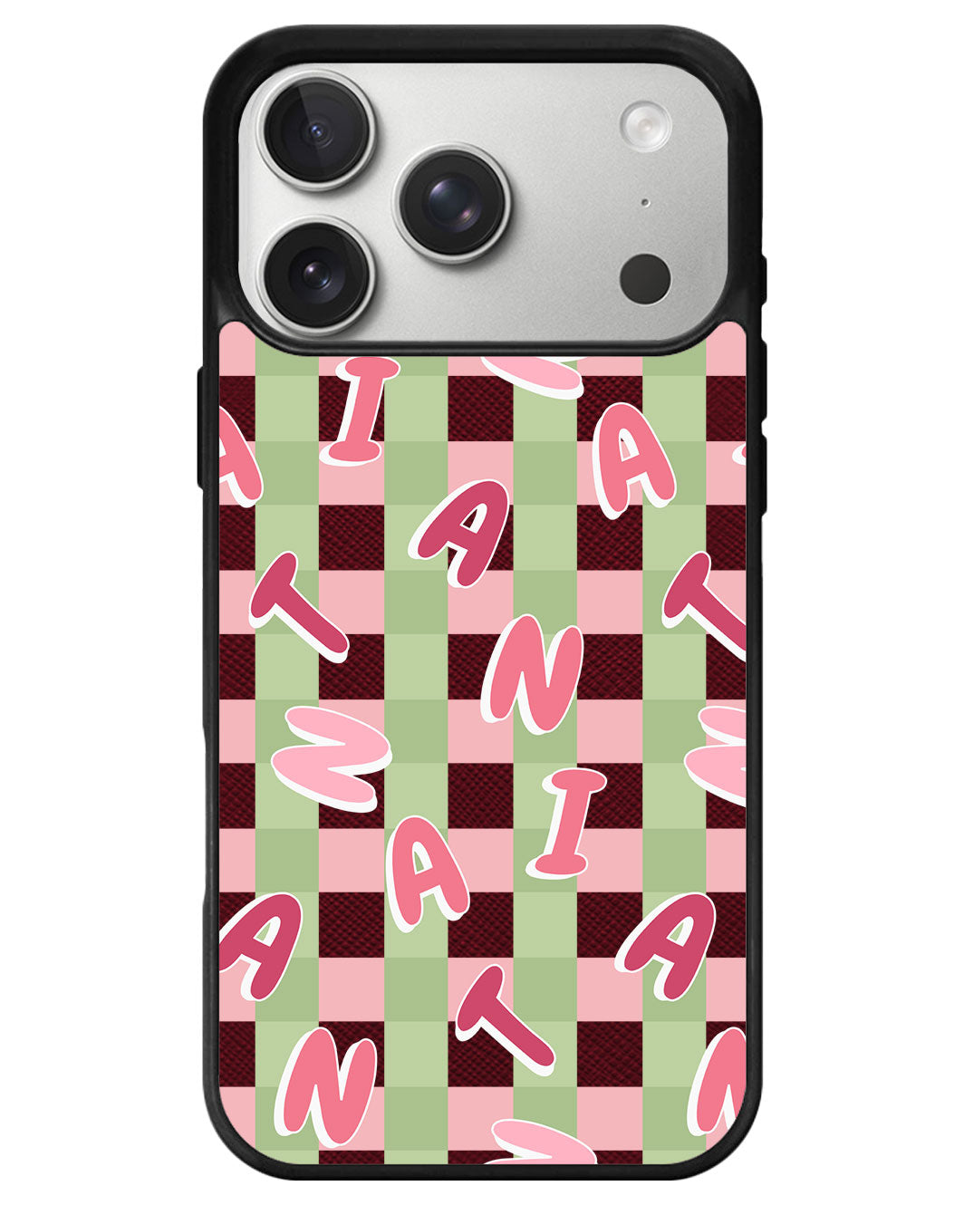 iPhone Leather Grip - Checkered Monogram 4.0
