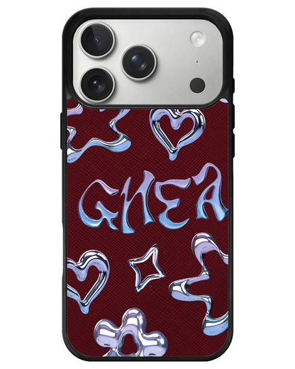 iPhone Leather Grip - Chrome Monogram 1.0