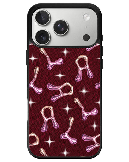 iPhone Leather Grip - Chrome Monogram 3.0