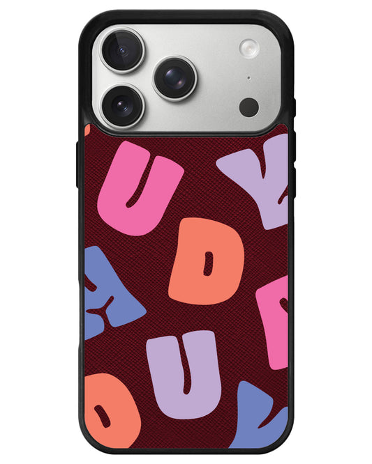 iPhone Leather Grip - Chubby Monogram