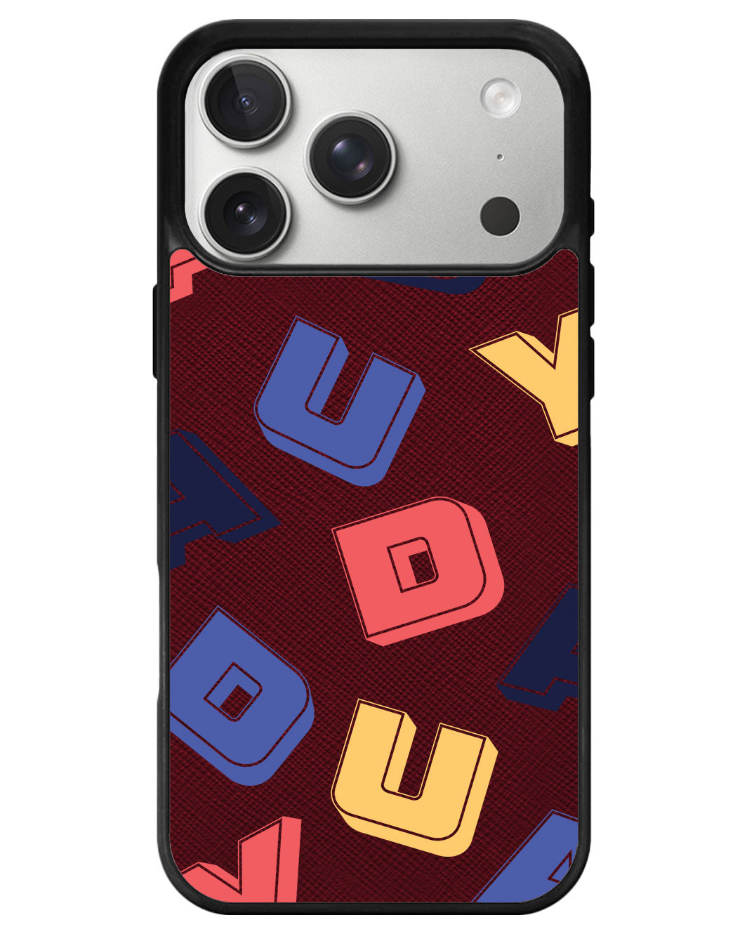 iPhone Leather Grip - Cool Monogram