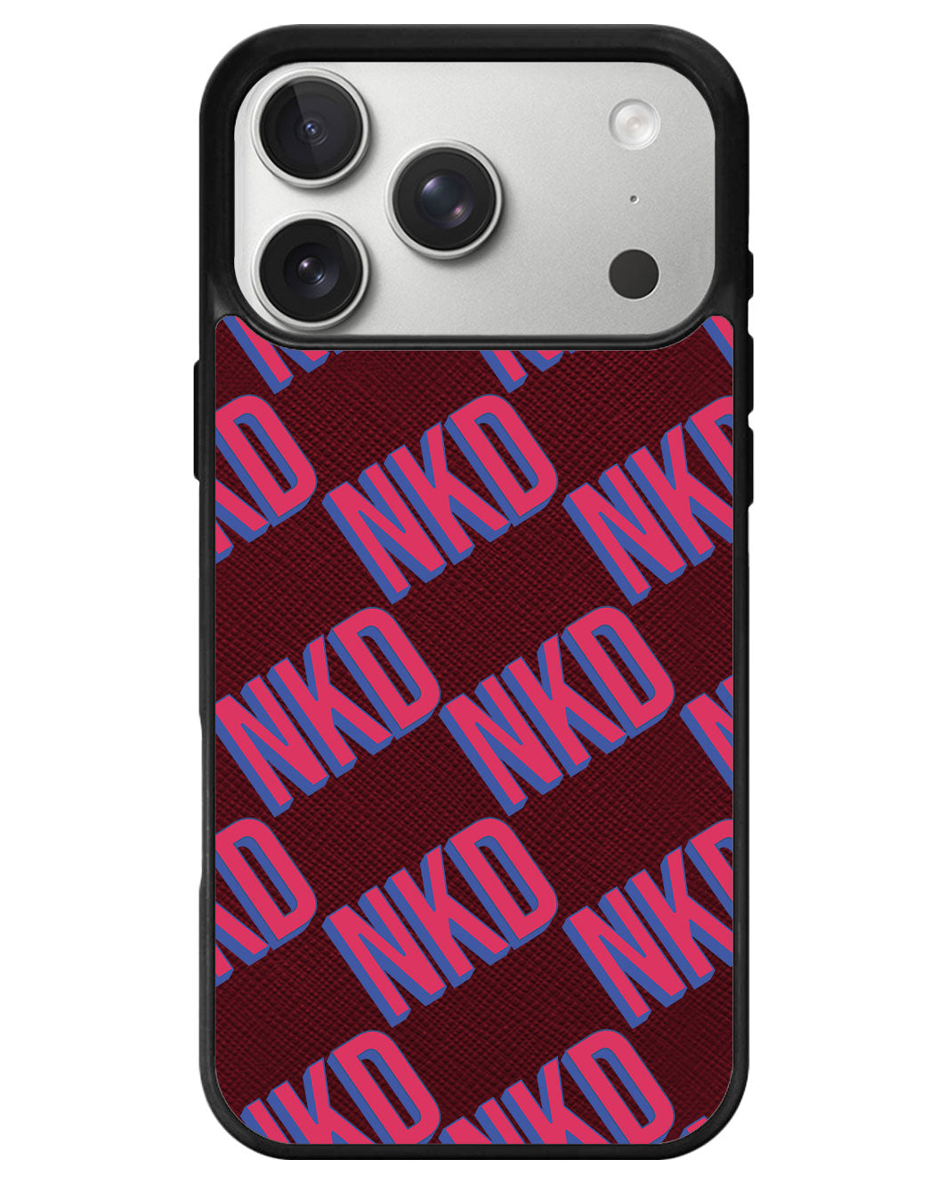 iPhone Leather Grip - Diagonal Initial Monogram 2.0