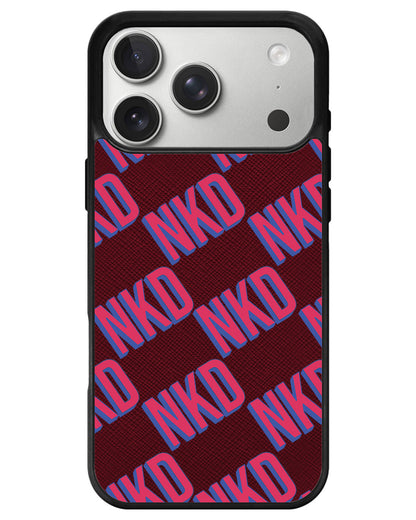 iPhone Leather Grip - Diagonal Initial Monogram 2.0