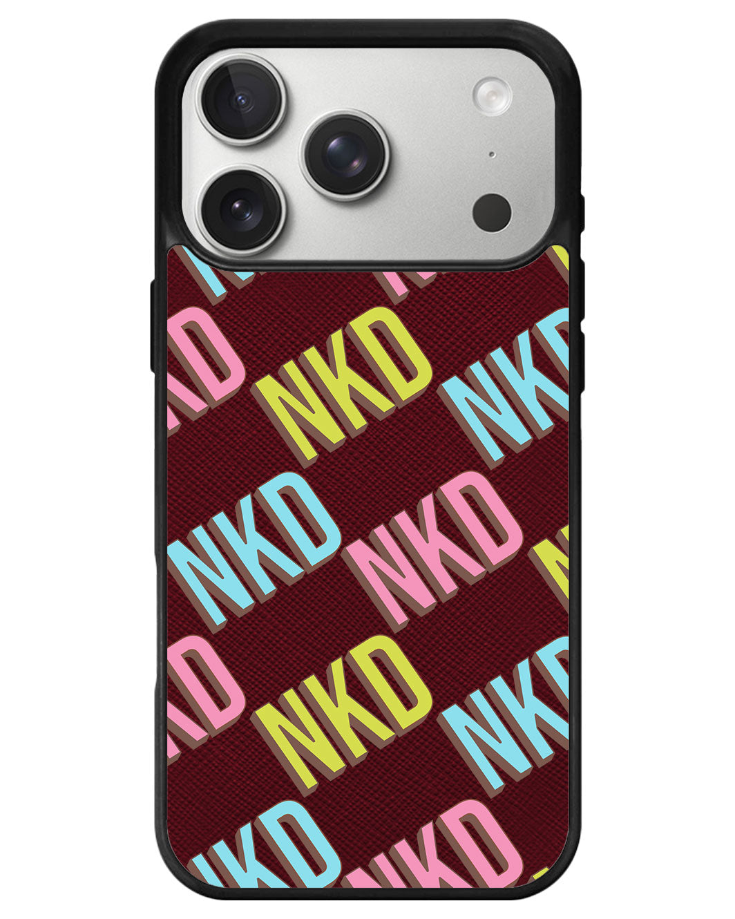 iPhone Leather Grip - Diagonal Initial Monogram 3.0