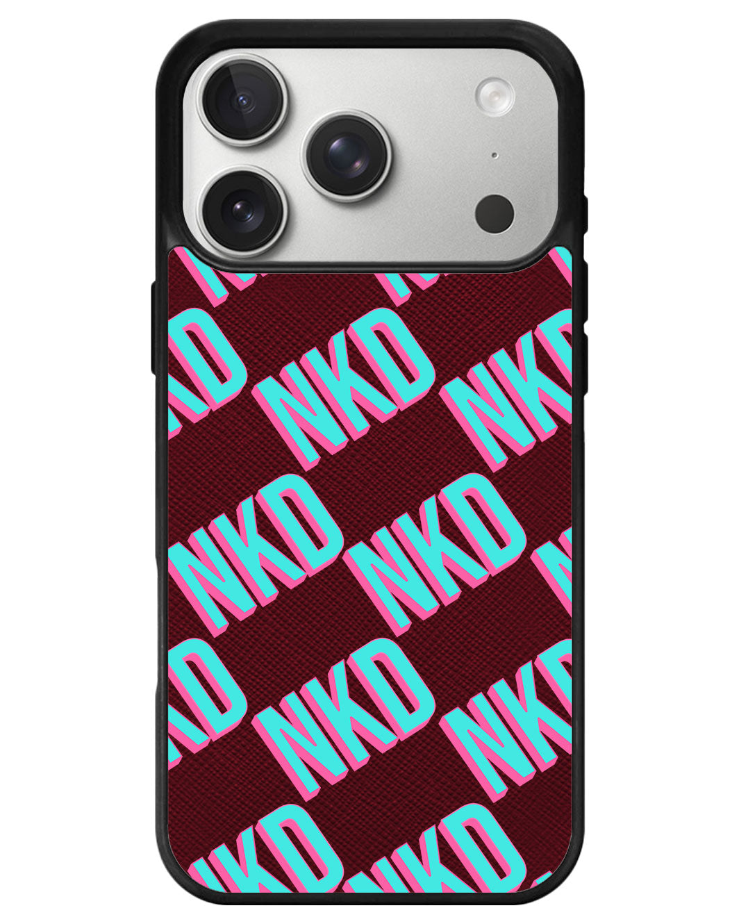iPhone Leather Grip - Diagonal Initial Monogram 4.0