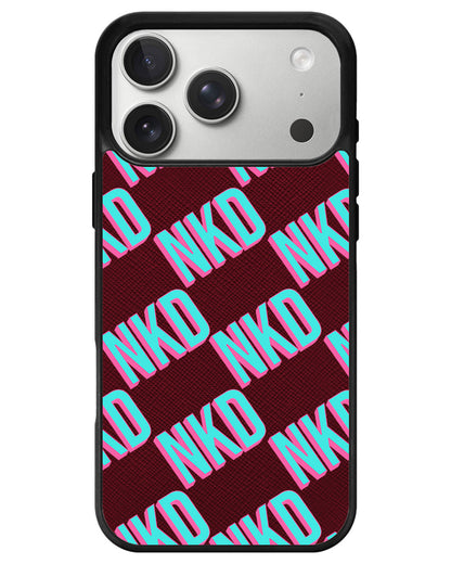 iPhone Leather Grip - Diagonal Initial Monogram 4.0